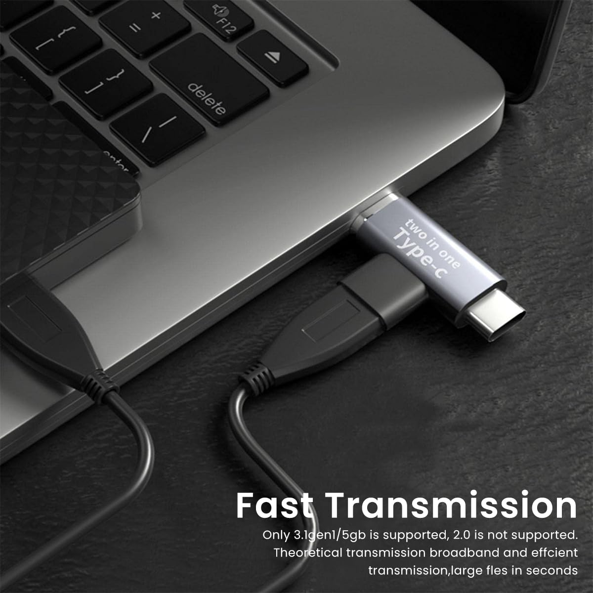 ZORBES® 2 in 1 USB C to Lightning&Type-C Adapter,  PD 100W Type C Female to Type-C Male Fast Charging, Support 10Gbps Data Transfer for iPhone, MacBook Pro/Air and USB C Smartphone, Laptop, Tablet ZORBES® 2 in 1 USB C to Lightning&Type-C Adapter,  PD 100W Type C Female to Type-C Male Fast Charging, Support 10Gbps Data Transfer for iPhone, MacBook Pro/Air and USB C Smartphone, Laptop, Tablet